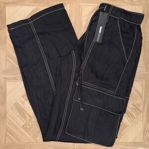 Fashion Nova Cargo Pants Size XS Wide Leg “Keep Me Entertained” Lightweight